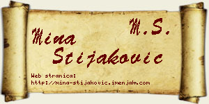 Mina Stijaković vizit kartica